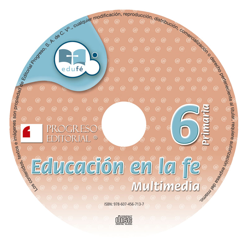 EDUCACIÓN EN LA FE 6° CD CANTOS Primaria