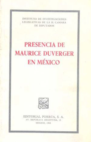Presencia de Maurice Duverger en México
