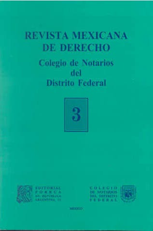 Revista mexicana de derecho colegio de notarios del DF 3