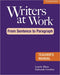 Writers at Work: From Sentence to Paragraph Teacher's Manual