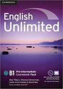 English Unlimited Coursebook with e-Portfolio and Online Workbook Pack Pre-Intermediate