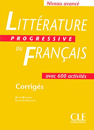 Litterature Progr du Francais Corrigés