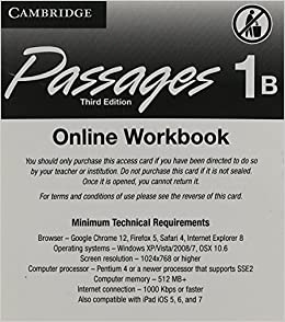 Passages 3ed Online Workbook Activation Code Card 1B