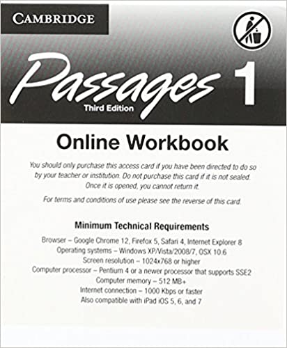 Passages 3ed Online Workbook Activation Code Card 1