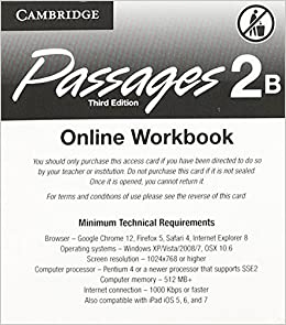 Passages 3ed Online Workbook Activation Code Card 2B