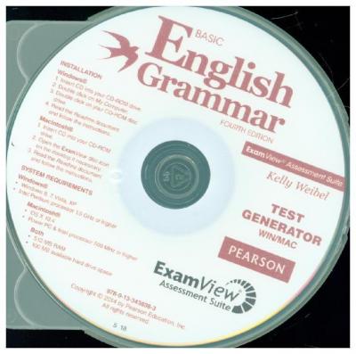 Azar Grammar ExamView Software Basic English Grammar 4 Ed.