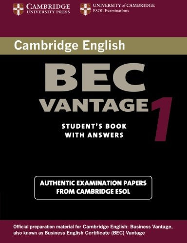 Cambridge BEC Vantage Student's Book with Answers 1