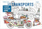 Cahier de dessin anime - Les transports