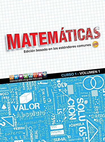 MATH COURSE 1, VOL 1 SPANISH STUDENT EDITION 2015