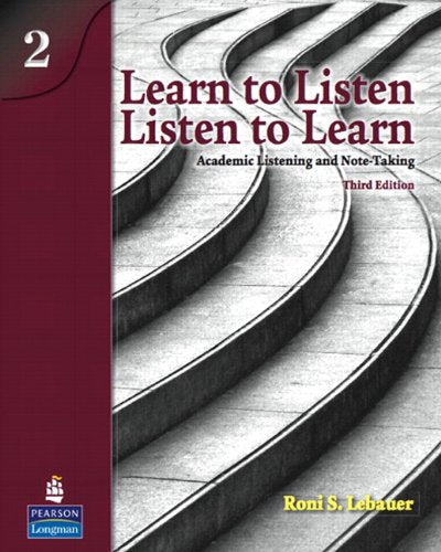 Learn to Listen, Listen to Learn Student Book w/Class Audio CD Level 2