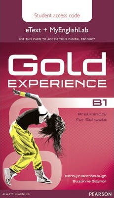 Gold Experience Student's eText w/ MyEnglishLab access card B1