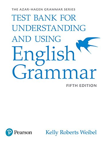 Azar Grammar Test Bank Understanding and Using English *5 Ed